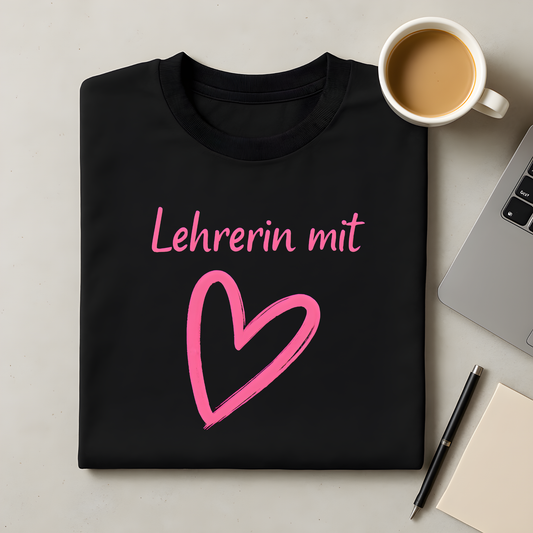 Lehrerin mit Herz T-Shirt