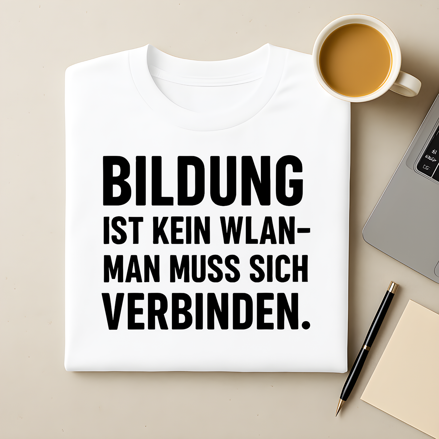 Mit Bildung verbinden T-Shirt