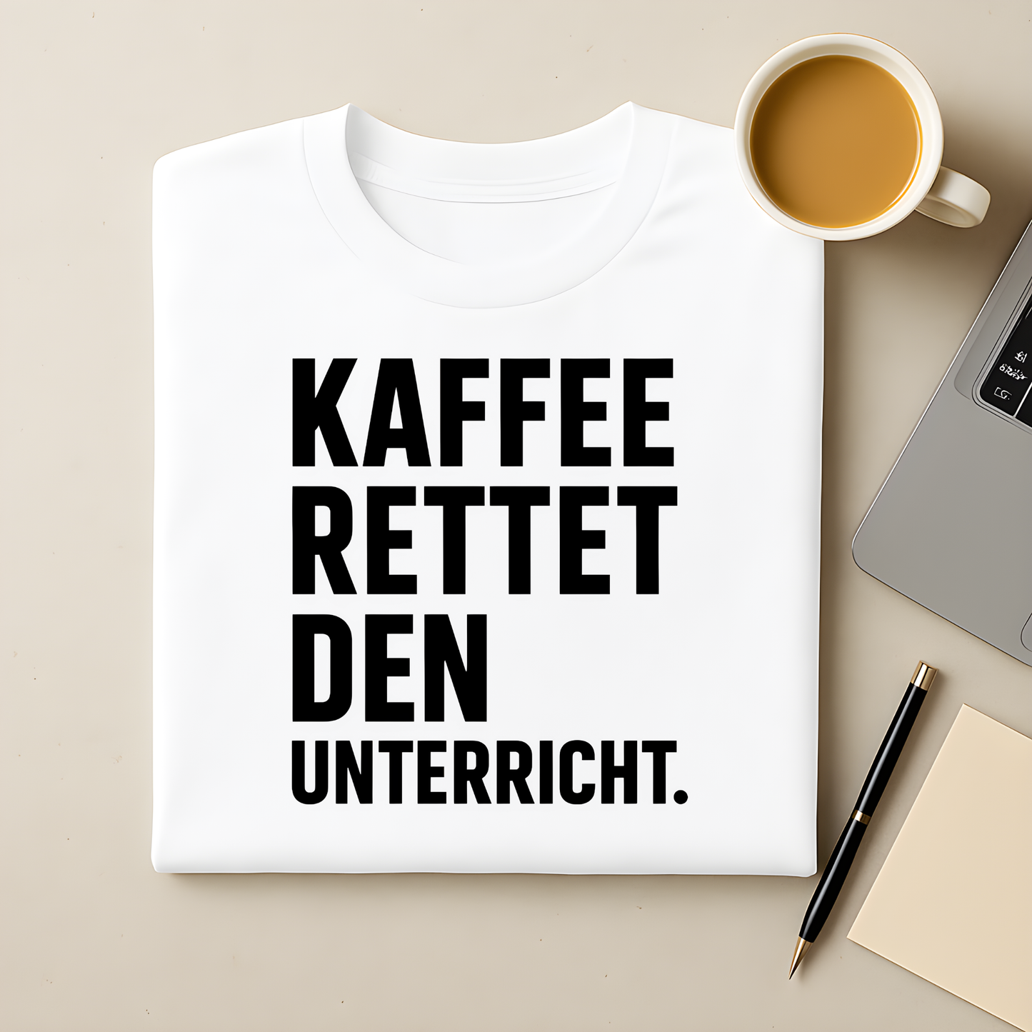 Kaffee rettet Unterricht T-Shirt