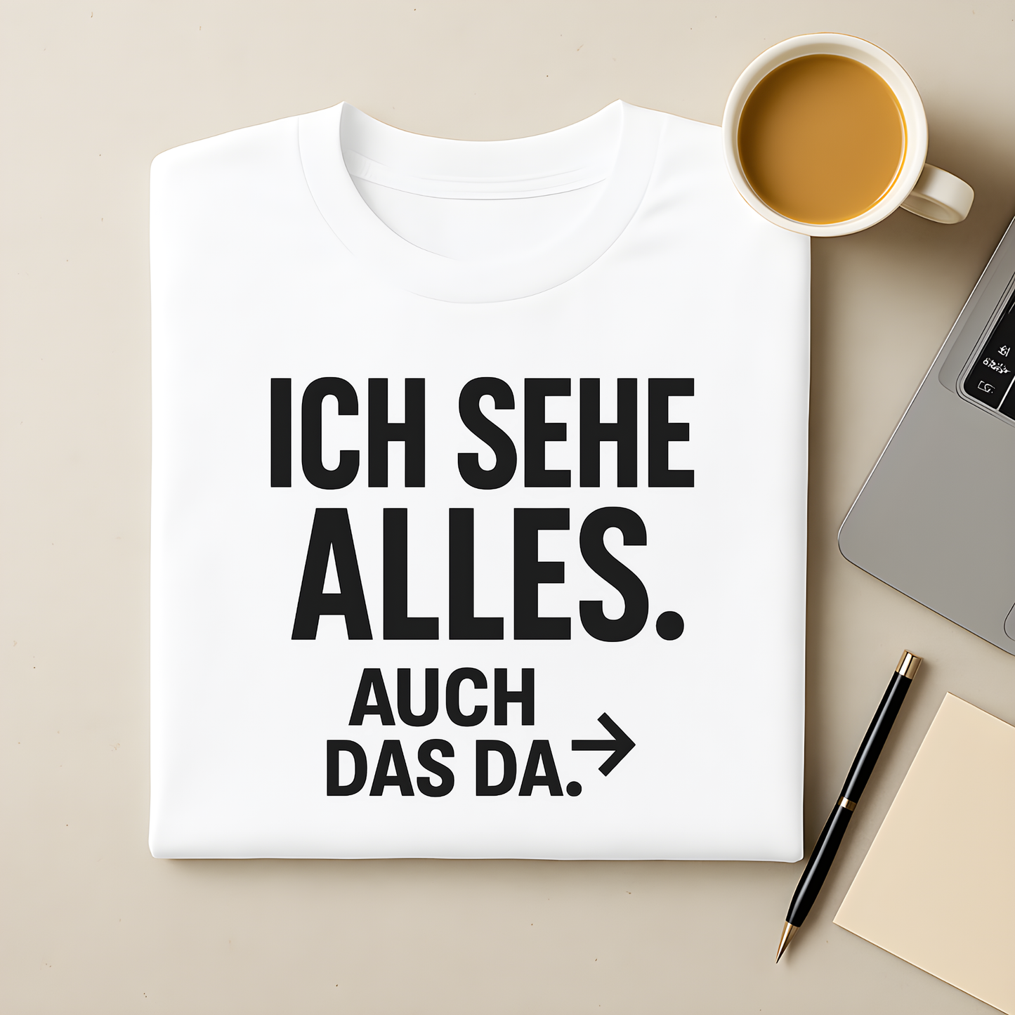 Ich sehe auch das T-Shirt