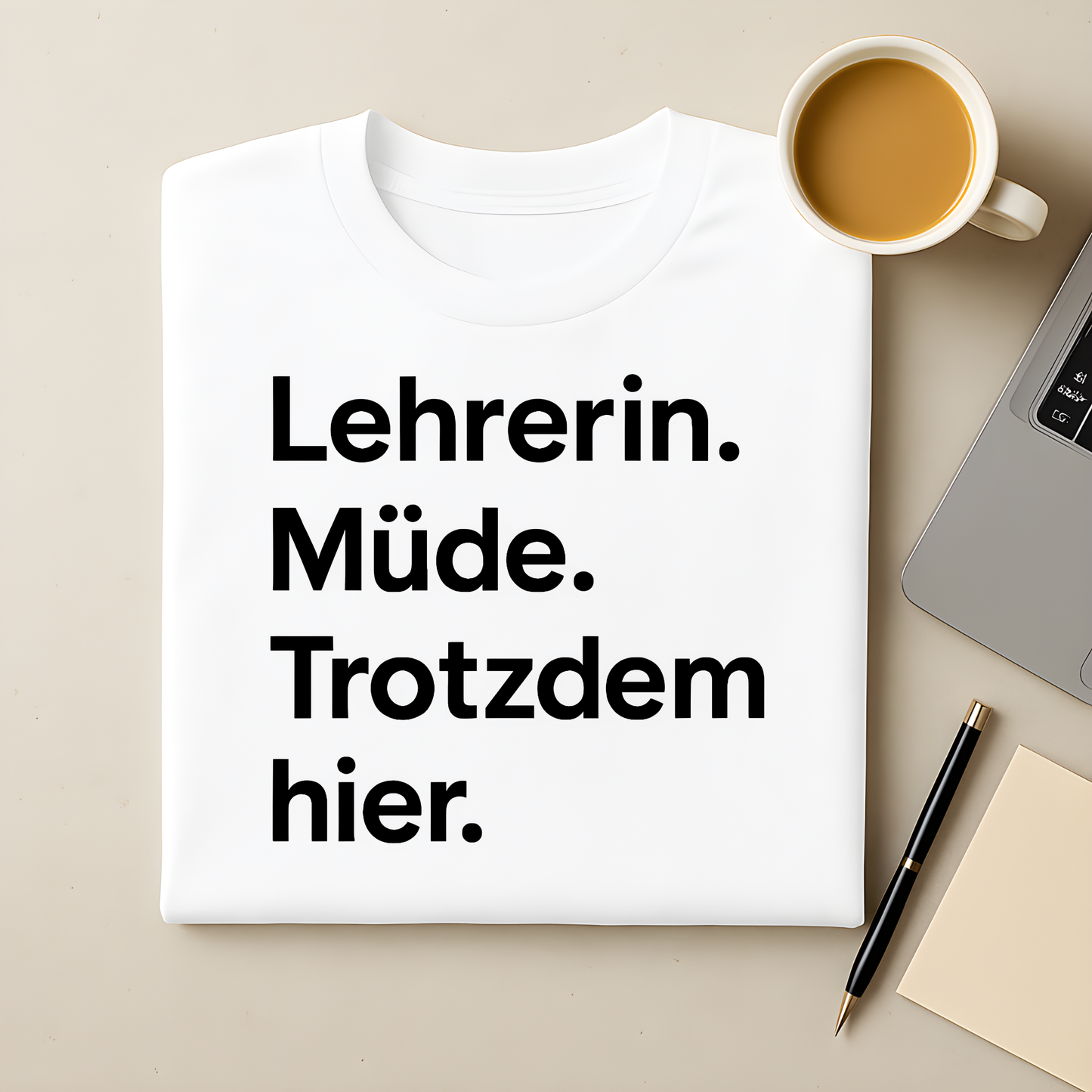 Lehrerin. Müde. Trotdem Hier. T-Shirt