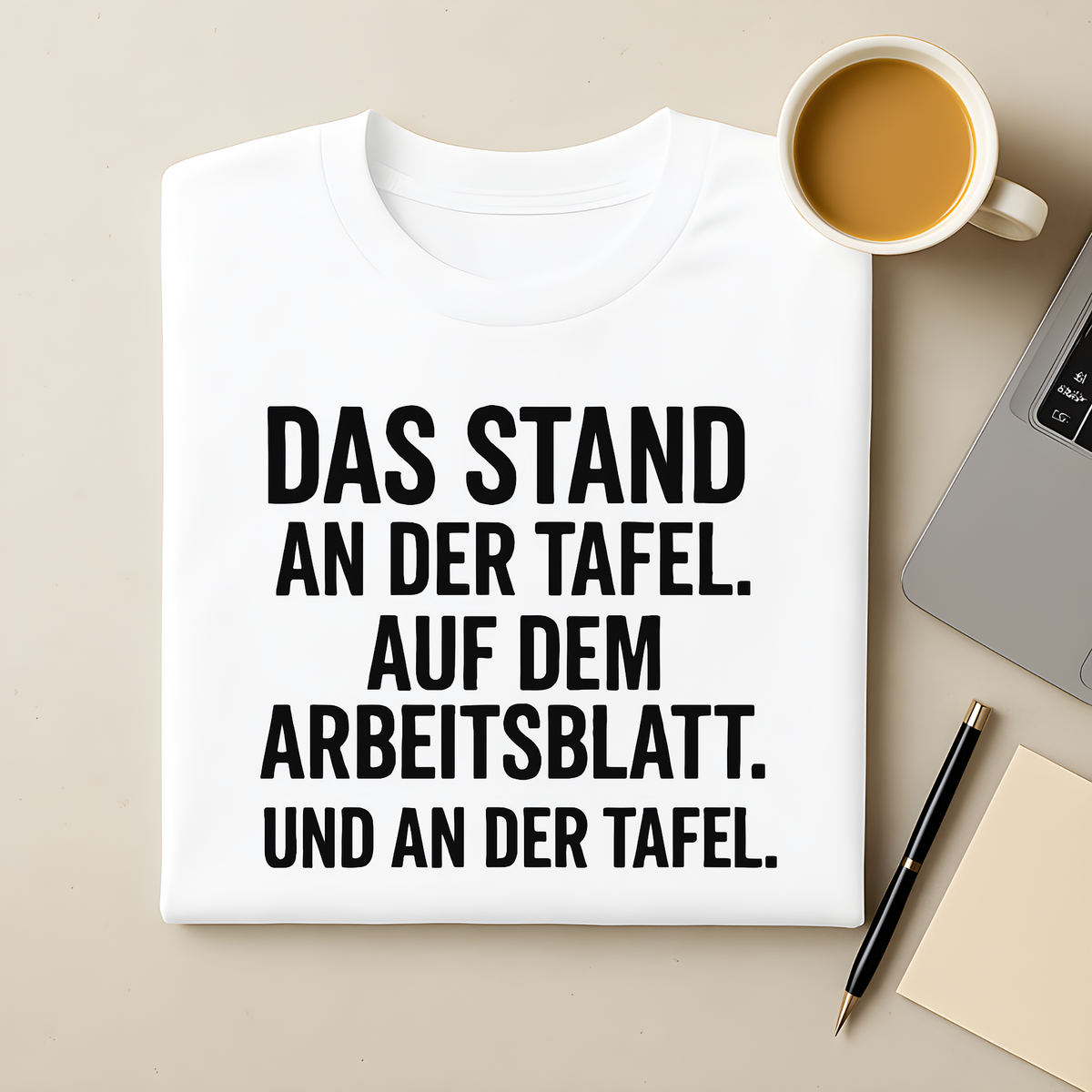 Tafel, Arbeitsblatt und Tafel T-Shirt