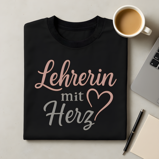 Lehrerin mit Herz T-Shirt