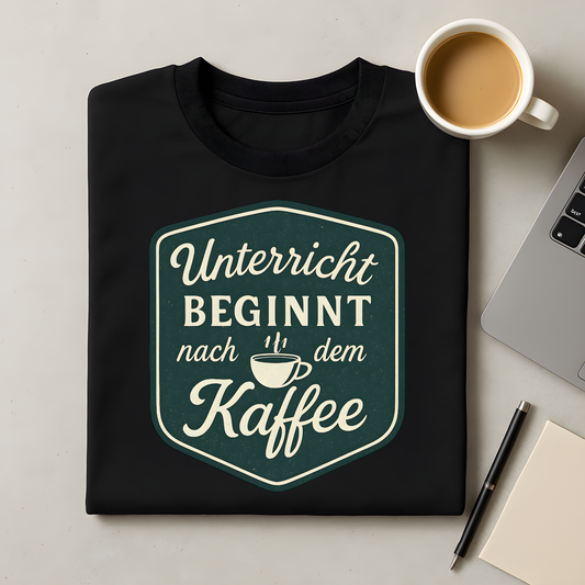 Unterricht beginnt nach dem Kaffee T-Shirt