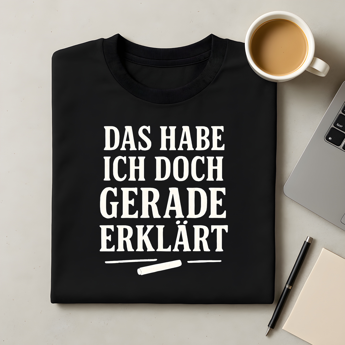 Gerade erklärt T-Shirt