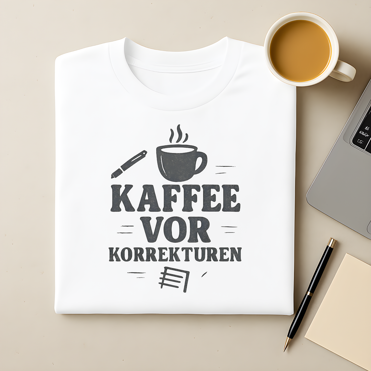 Kaffee vor Korrekturen T-Shirt