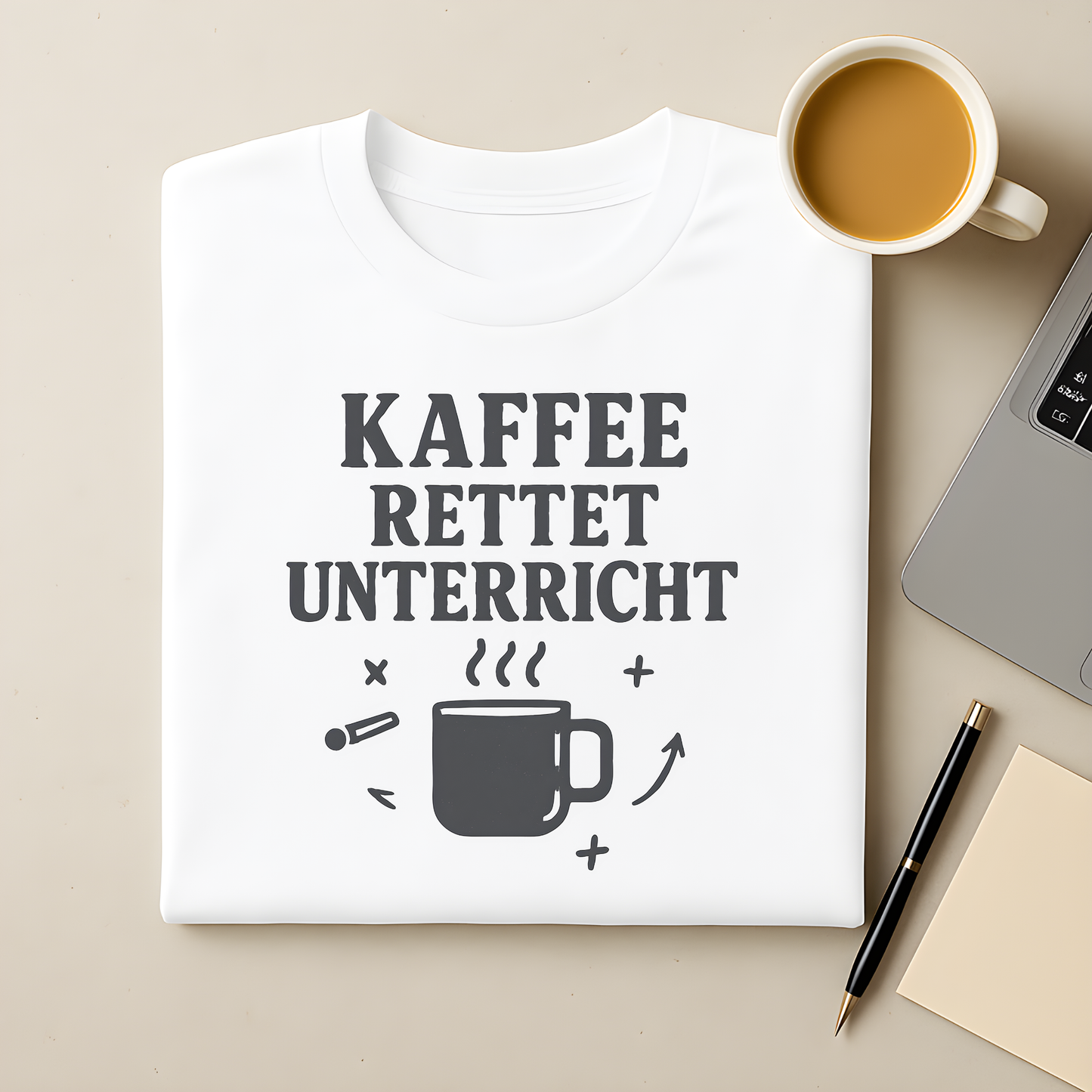 Kaffee rettet Unterricht T-Shirt