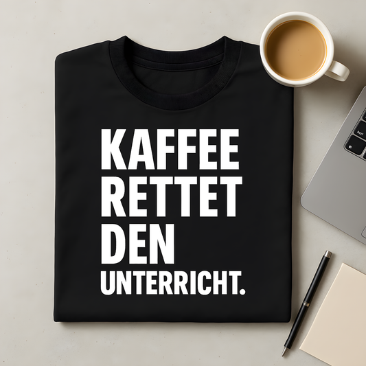 Kaffee rettet Unterricht T-Shirt