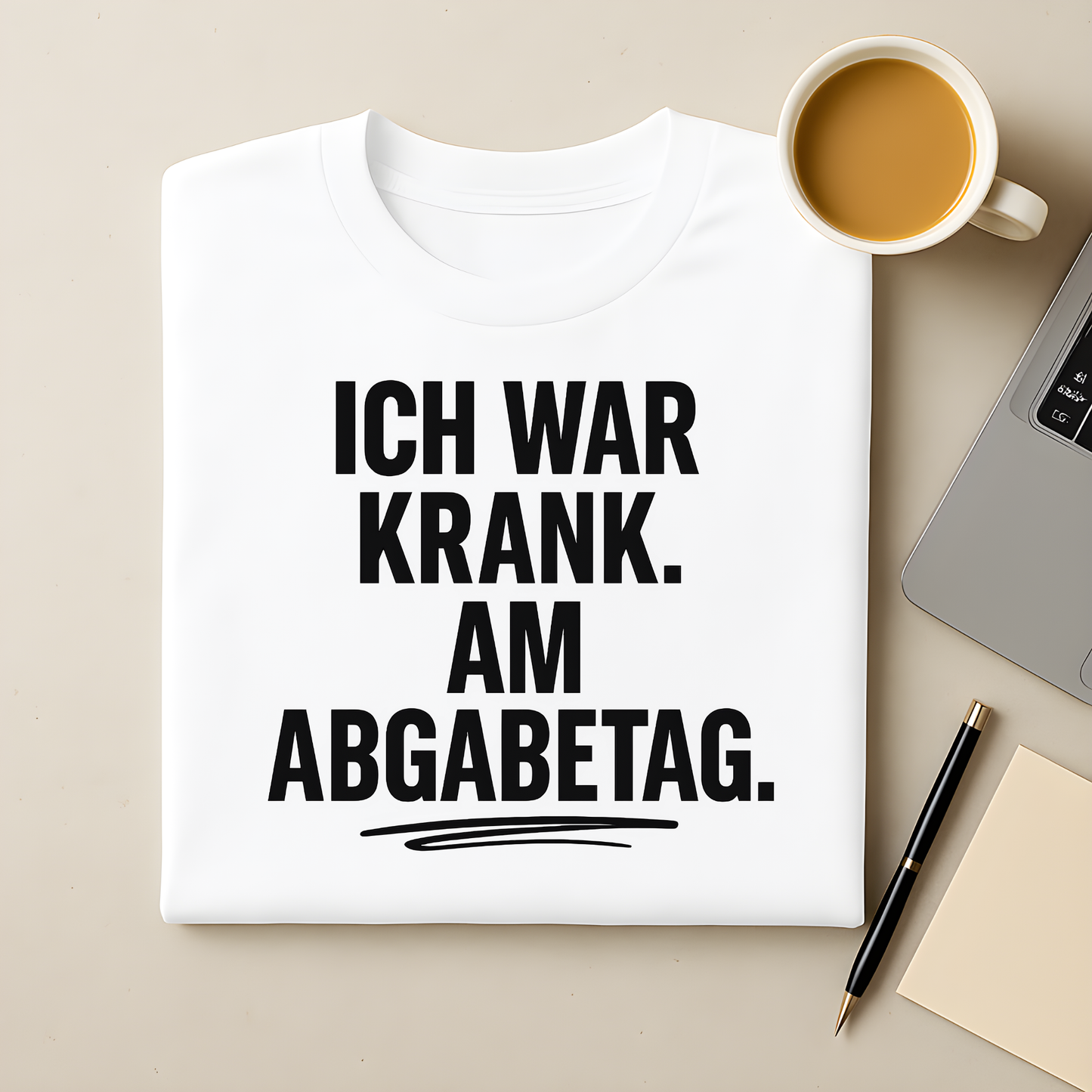 Krank bei Abgabe T-Shirt