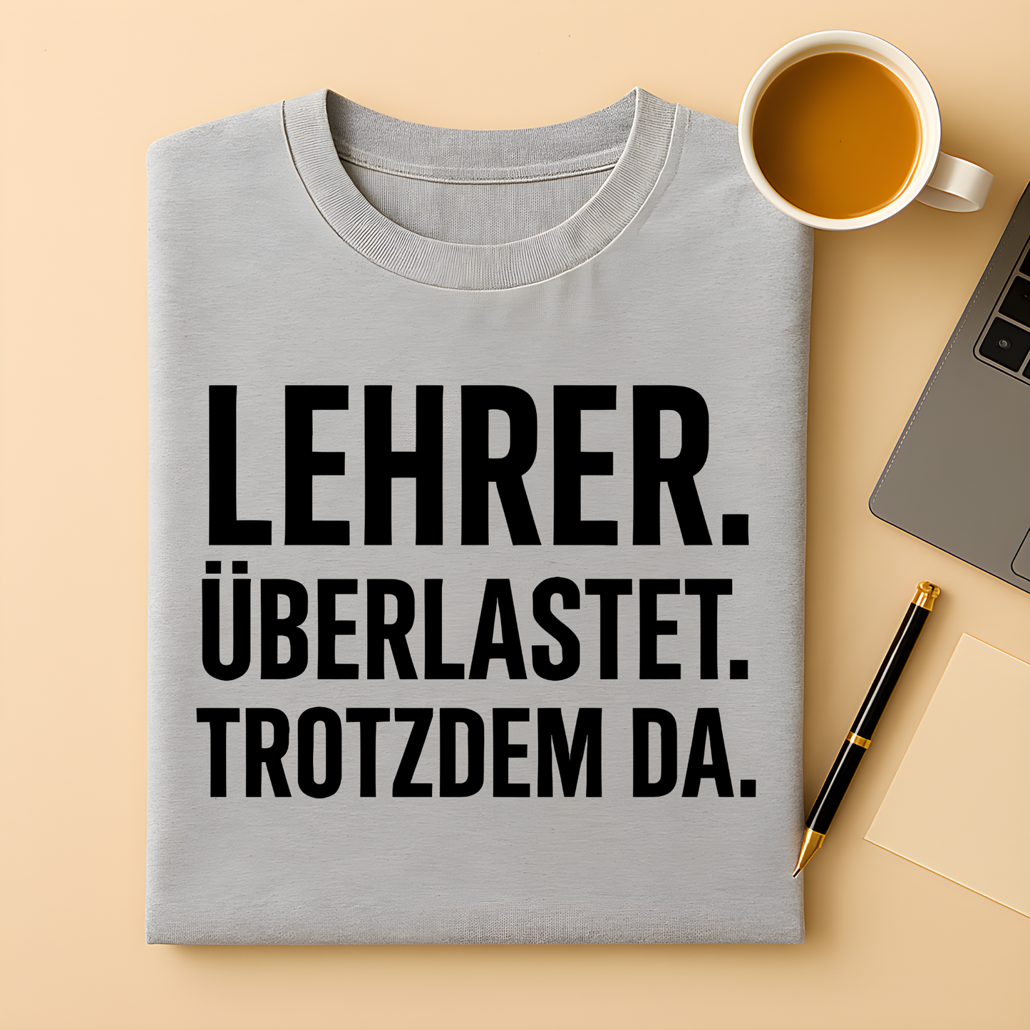 Überlastet. Trotzdem da T-Shirt