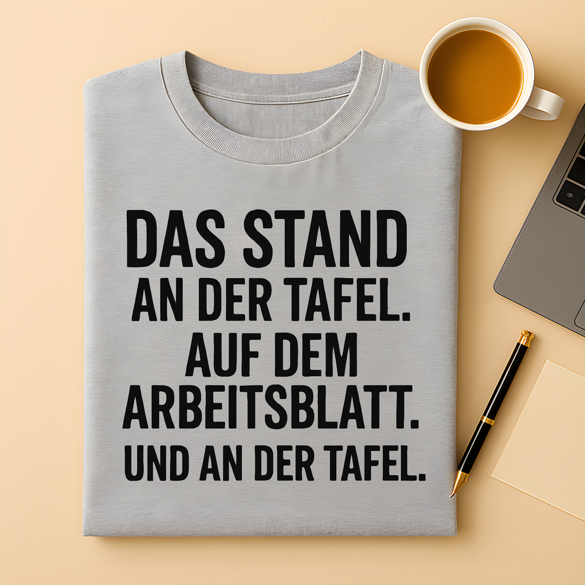 Tafel, Arbeitsblatt und Tafel T-Shirt