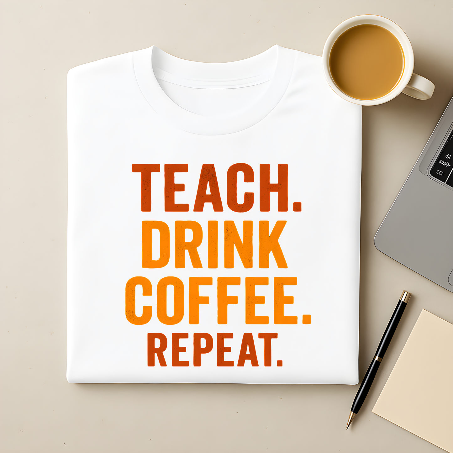 Teach. Drink coffee. Repeat. T-Shirt