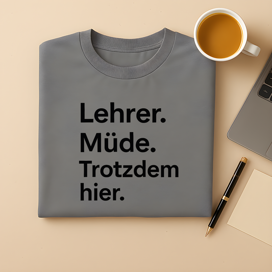 Lehrer. Müde. Trotzdem hier. T-Shirt