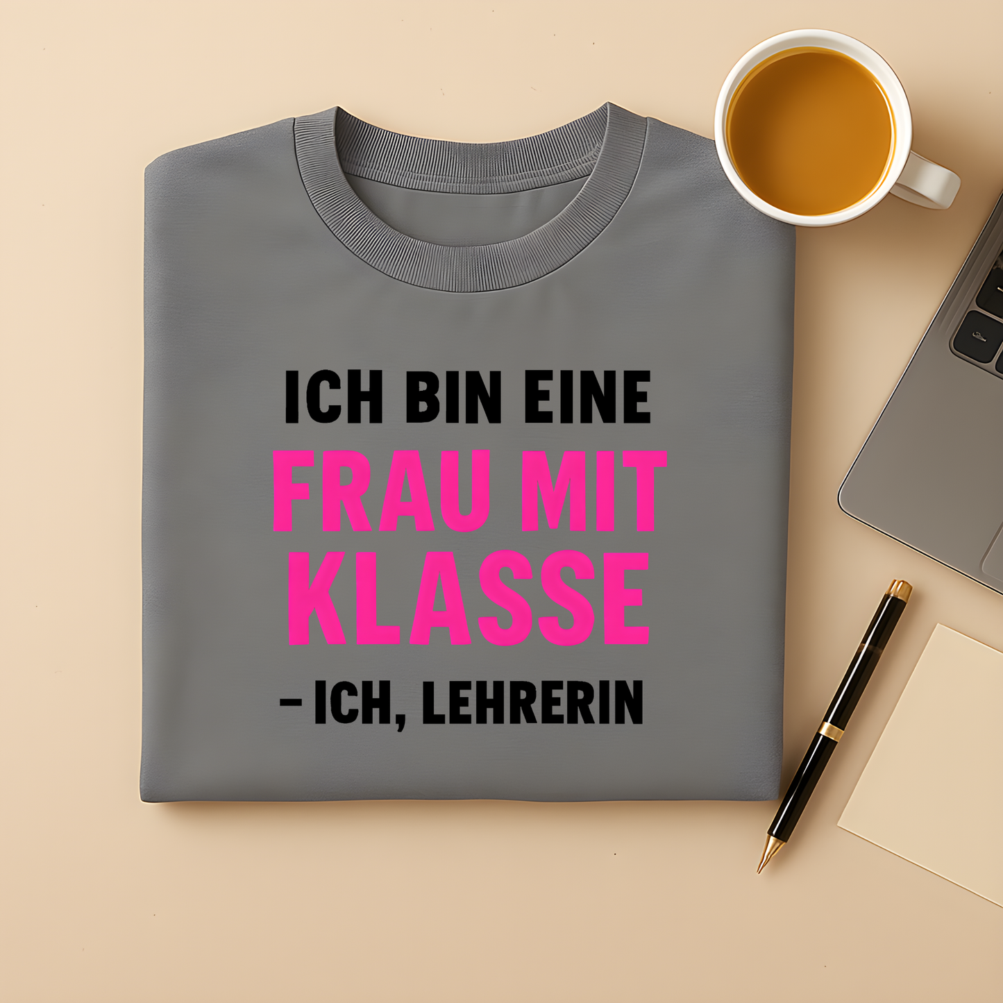 Frau mit Klasse T-Shirt