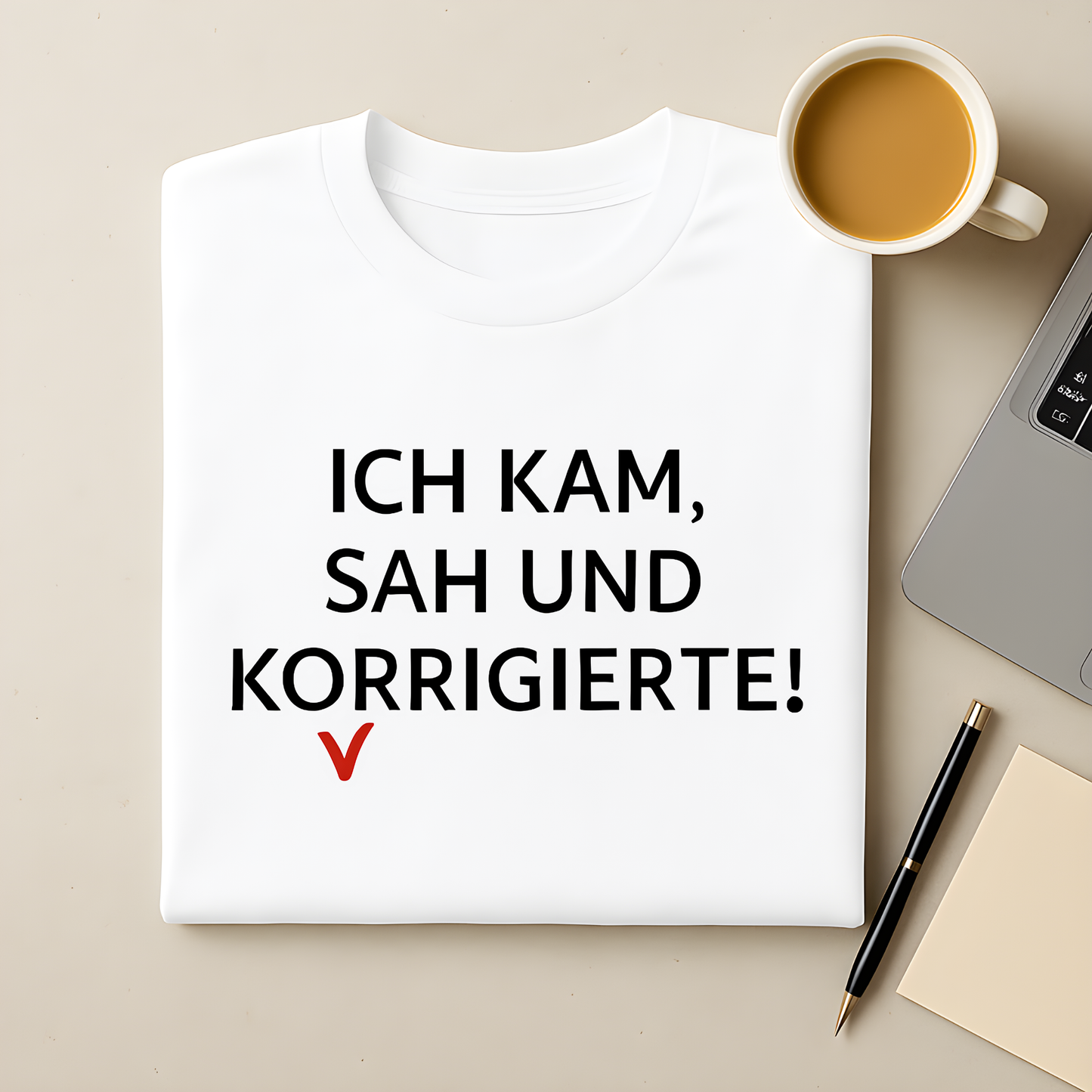 Ich kam, sah korrigierte T-Shirt
